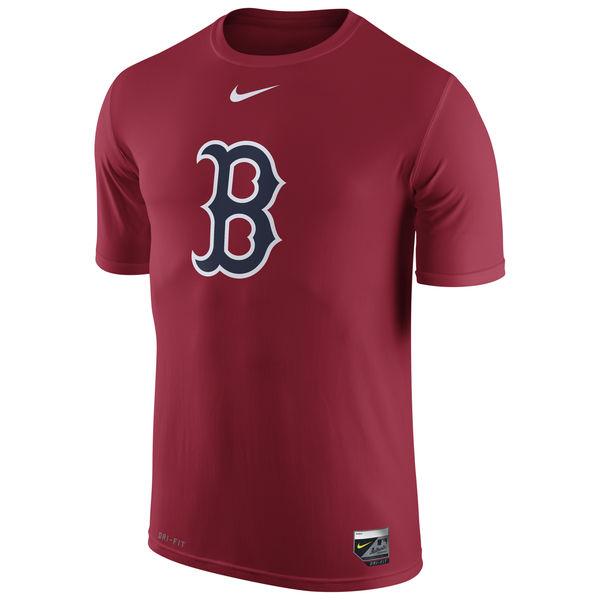 MLB Men Boston Red Sox Nike Authentic Collection Legend Logo 1.5 Performance TShirt Red->->Sports Accessory